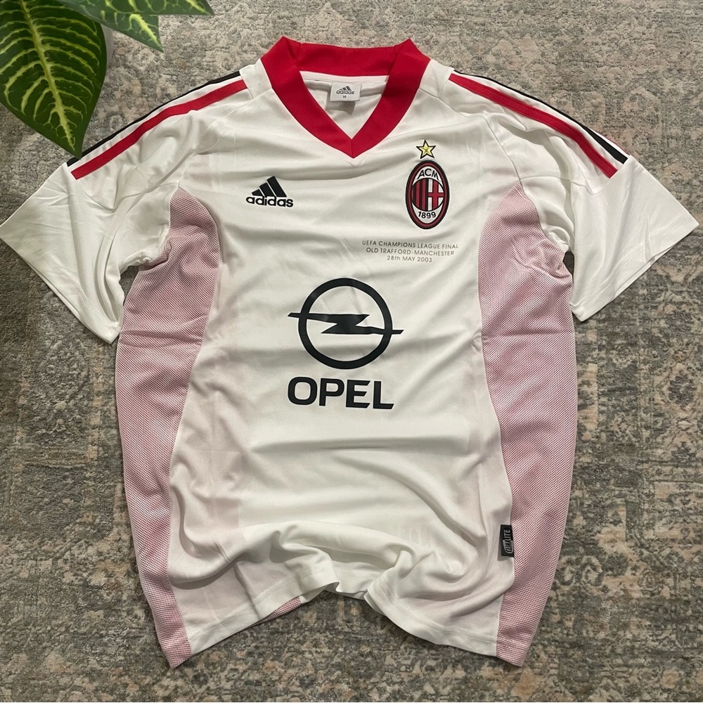 Adidas 2002 AC Milán Italy Climalite Jersey Medium